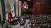 Mexico's President Claudia Sheinbaum speaks during her swearing-in ceremony at the Congress, in Mexico City, Mexico, Oct. 1, 2024. King Felipe VI of Spain was not invited to the event due, in part, to a dispute over Spain's 16th century defeat of Mexico's powerful Aztec rulers.