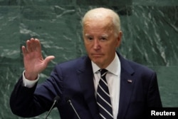 Biden govori na 79. zasjedanju Generalne skupštine UN, 24. septembra 2024. (Foto: Reuters/Mike Segar)