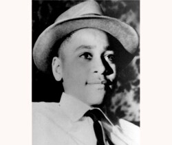 FILE - This undated photo shows Emmett Louis Till, a 14-year-old black Chicago boy, who was kidnapped, tortured and murdered in 1955 after he allegedly whistled at a white woman in Mississippi.