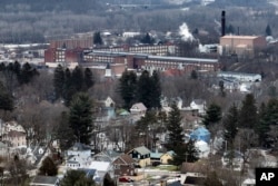 A view of the Remington Arms compound in the middle of Ilion, N.Y., Thursday, February 1, 2024. (AP Photo/Seth Wenig)