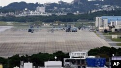 Pangkalan Udara Futenma milik Korps Marinir Amerika di Okinawa, Jepang (foto: dok).