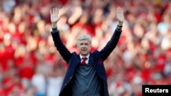 Arsène Wenger lors de son dernier match à Londres, le 6 mai 2018.