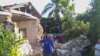 Nhà cửa bị đổ do động đất ở thị trấn Itbayat, quần đảo Batanes, Philippines, 27/7/2019