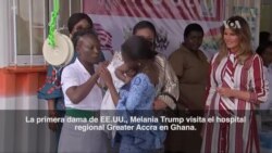 Melania Trump visita hospital en Ghana