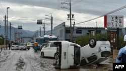 Suasana di kawasan Nagano, Jepang, pasca hantaman topan Higibis, 14 Oktober 2019. (Foto: dok).