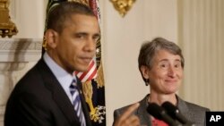 El presidente Barack Obama dijo que Sally Jewell, del estado de Washington, tiene amplia experiencia en la conservación de tierras públicas, agua y vida silvestre.