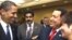 En Puerto España, en el año 2009, Obama se saludó con Hugo Chávez y el hoy vicepresidente Nicolás Maduro.