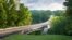 Highway 96 Double Arch Bridge soars 47 meters above Birdsong Hollow at milepost 438, in Tennessee, near the northern end of the Natchez Trace Parkway.