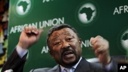 African Union Commission chairperson Jean Ping addresses a news conference at the African Union Summit in Addis Ababa, January 29, 2011.
