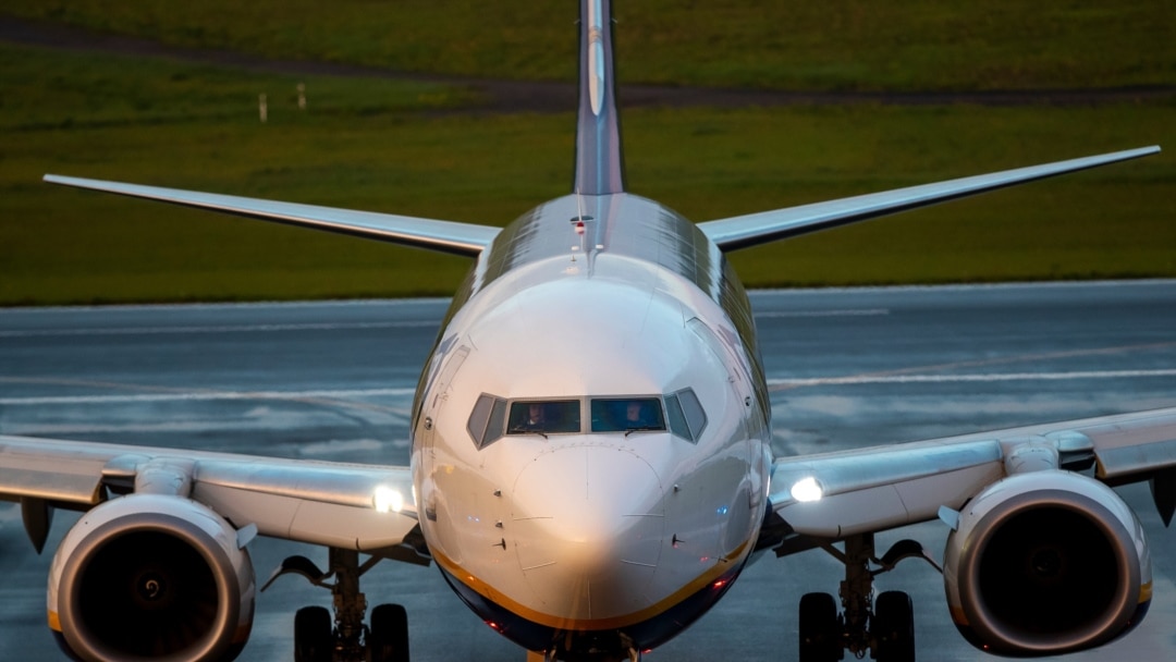 Prizemljeni avion kompanije "Rajaner"