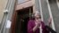 Karen King, a professor at Harvard Divinity School, is interviewed outside the Augustinianum institute in Rome, where an international congress on Coptic studies is being held, Sept. 19, 2012.
