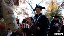 Upacara peringatan hari Veteran di Concord, Massachusetts (11/11).