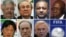 A combination of file pictures made on May 27, 2015 shows Fifa officials (LtoR, from upper row) Rafael Esquivel, Nicolas Leoz, Jeffrey Webb, Jack Warner, Eduardo Li, Eugenio Figueredo and Jose Maria Marin