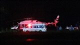 A Royal Thai Police helicopter carrying rescued schoolboys lands at a military airport in the northern province of Chiang Rai, Thailand, July 8, 2018.