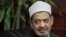 FILE - Grand Sheikh of Al-Azhar, the highest Islammic Sunni institution, Ahmed Al-Tayeb looks on during his meeting with Egyptian presidency candidate Mohamed ElBaradei, not pictured, in Cairo, Egypt, Aug. 8, 2011. 