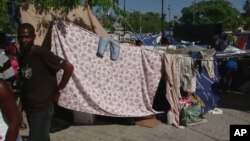 A tent city in Port-au-Prince, Haiti