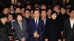 South Korea's main opposition Democratic Party leader Lee Jae-myung speak to media after South Korea's parliament passed a motion requiring the martial law declared by President Yoon Suk Yeol to be lifted in Seoul, South Korea, December 4, 2024. Yonhap via REUTERS THIS IMAGE HAS BEEN SUPPLIED BY A THIRD PARTY. 