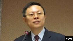 灣陸委會主委 王郁琦( 美国之音 張永泰拍摄 )