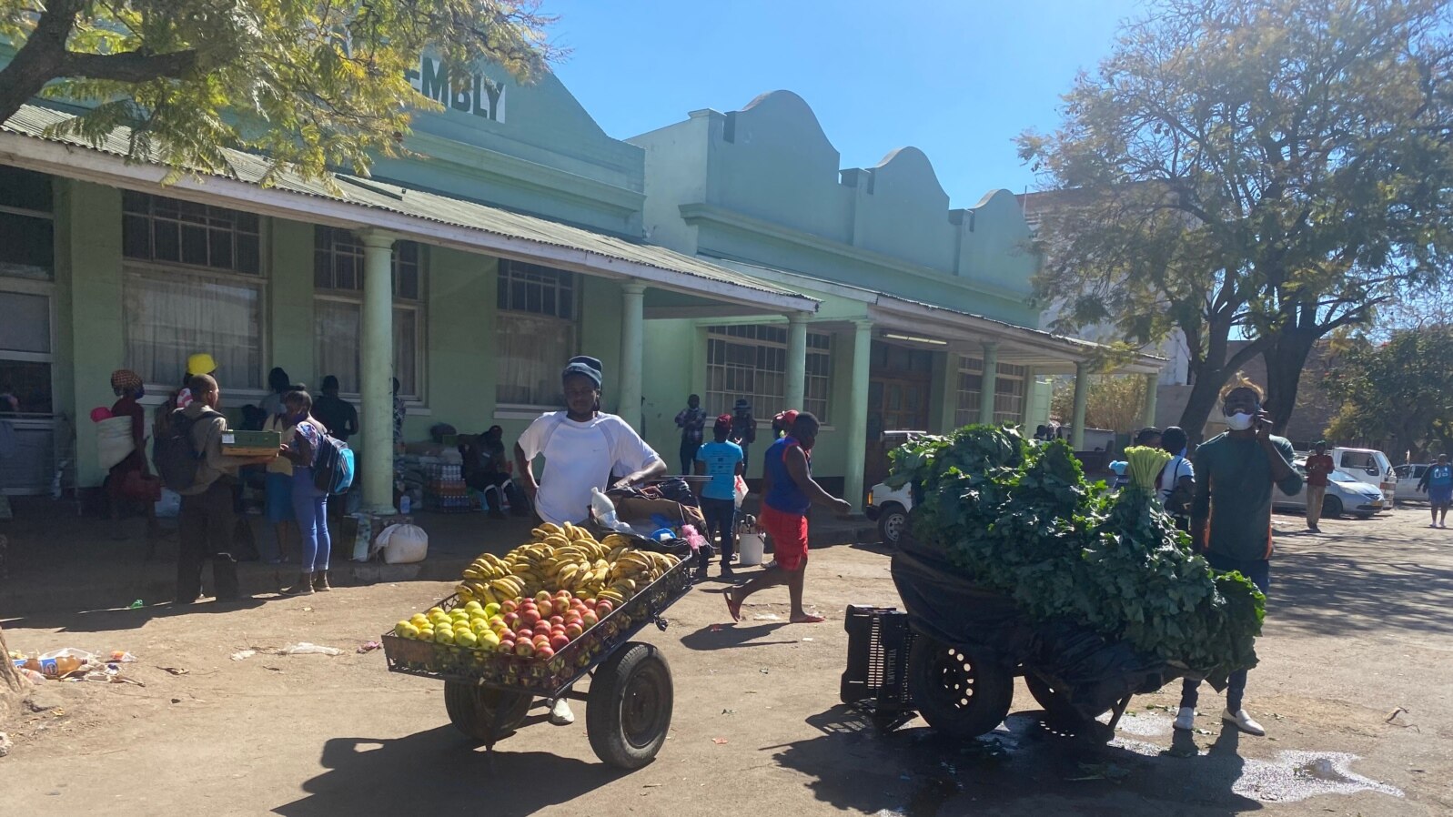 Abathengisa impahla etshiyeneyo 0Bulawayo, Zimbabwe. (Columbus Mavhunga/VOA) 