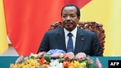 Le président camerounais Paul Biya à Beijing, Chine , le 22 mars 2018. 