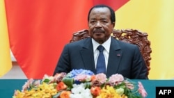 Le président camerounais Paul Biya à Beijing, Chine , le 22 mars 2018.