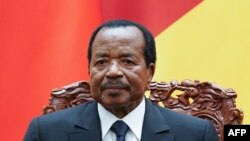 Le président camerounais Paul Biya à Beijing, Chine , le 22 mars 2018.