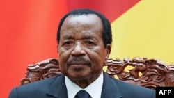 Le président camerounais Paul Biya à Beijing, Chine , le 22 mars 2018. / AFP PHOTO / POOL / Lintao Zhang