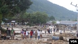 Kawasan Wasior, di provinsi Papua sewaktu dilanda bencana banjir (foto: dok). Pemerintah telah mencanangkan untuk melakukan percepatan pembangunan di Papua, khususnya pembangunan infrastruktur.