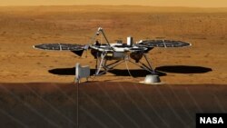 This image shows an artist rendition of the proposed InSight Lander. After driving all around Mars with four rovers, NASA wants to look deep into the guts of the red planet.