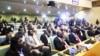 FILE - South Sudan government delegates during the recent talks in Addis Ababa (J. Tanza/VOA)