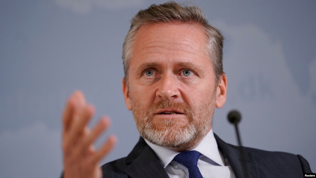 Danski ministar inostranih poslova, Anders Samuelsen, govori na konferenciji za štampu u Kopenhagenu, Danska, 30. oktobra 2018.