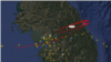 미 해군의 고고도 무인정찰기 MQ-4C ‘트라이튼이 14일 한국 상공을 날고 있다. 자료=Flightradar24