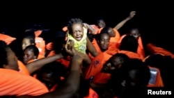 Les migrants secourus en mer Méditerranée, 20 octobre 2016. 