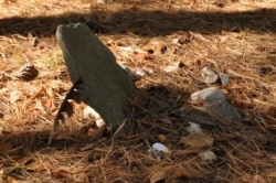 A grave in the Royal Wampanoag Cemetery, Lakeville, Massachusetts