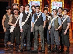 FILE - The cast of "Newsies The Musical" appear on stage at the 67th Annual Tony Awards, June 9, 2013 in New York.
