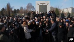 Turkish Kurds in Diyarbakir, Turkey protest killings of three Kurdish women in Paris, Jan. 10, 2013.