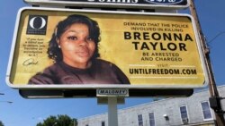 A billboard sponsored by O, The Oprah Magazine, is on display with a photo of Breonna Taylor, in Louisville, Kentucky, Aug. 7, 2020.