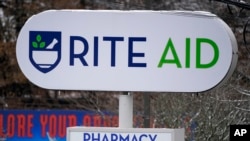 A Rite Aid sign in Pittsburgh on Jan. 23, 2023. Rite Aid Corp filed for Chapter 11 bankruptcy on Oct. 15, 2023, as it comes under pressure from lawsuits alleging that the drugstore chain helped fuel the opioid crisis in the United States.
