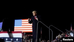 Donald Trump holds a rally in Conroe, Texas