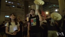 百人集会声援被判刑前香港学生领袖