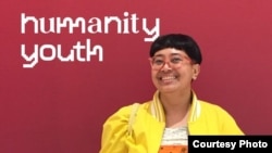 Kurator pameran, Ika Vantiani. (Sumber: Humanity Youth). Panitia pameran berupaya menghilangkan jarak antara anak muda dan isu-isu HAM. 