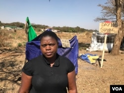 Rachel Kamangira of Broad Coalition Against Sanctions in Harare, Aug. 20, 2019. (C. Mavhunga/VOA)