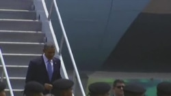 El presidente Barack Obama llega a México