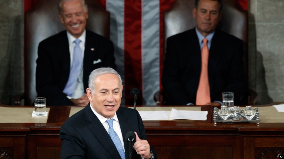PM Israel Benjamin Netanyahu saat berpidato di hadapan sidang gabungan Kongres AS (foto: dok).
