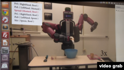 University of Maryland professor Yiannis Aloimonos, who leads a team that is trying to teach a robot how to reproduce simple tasks by watching videos