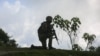 A soldier participates in an anti-gang operation in the Kenscoff neighborhood of Port-au-Prince, Haiti, Feb. 3, 2025.