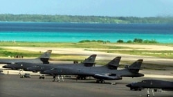 Pesawat-pesawat pembom B-1B Angkatan Udara AS di pangkalan militer Diego Garcia, Kepulauan Chagos (foto: dok). 