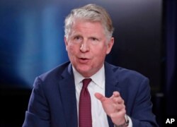 FILE - Manhattan District Attorney Cyrus R. Vance Jr., responds to a question during a news conference in New York, May 10, 2018.