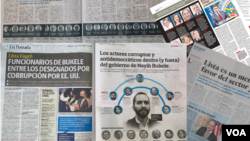 Medios de comunicación en los países del Triangulo Norte de Centroamérica abordaron la problemática de la corrupción enquistada en sus países desde los diferentes perspectivas señalando a los mencionados en la lista Engel publicada a mediados de este año. [Foto de archivo]