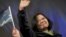 Democratic Progressive Party (DPP) Chairperson and presidential candidate Tsai Ing-wen waves to supporters as they celebrate her election victory at the party's headquarters in Taipei, Taiwan, Jan. 16, 2016. 